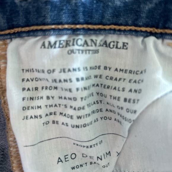 American Eagle Distressed Super Stretch. high Rise Jeggings Size 10 - Picture 6 of 14